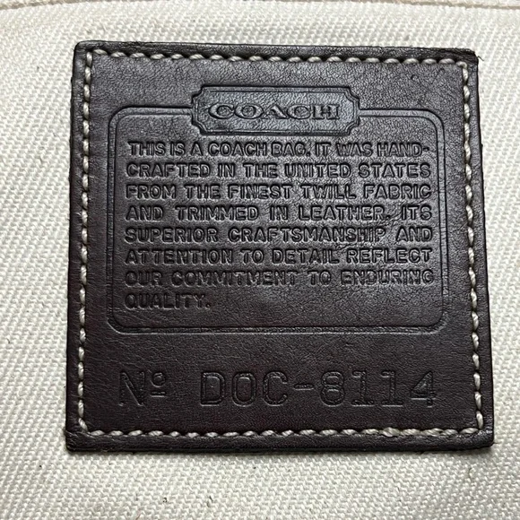 Vintage Coach Hippie 8114 Small Canvas Twill Slim Flap Crossbody, Made in USA - Picture 14 of 14